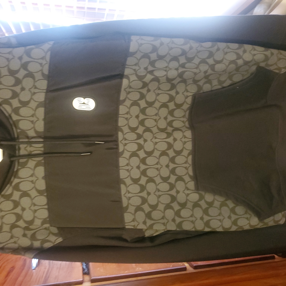 Black and Gray Patterned Hoodie